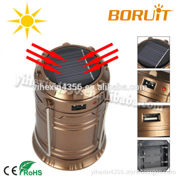 Solar Or Wall charging Portable LED Camping Light With Built-in Battery